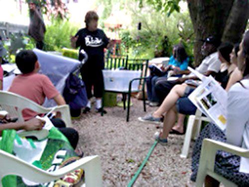 Joseph Daniel Wilson garden at 219 West 123rd Street