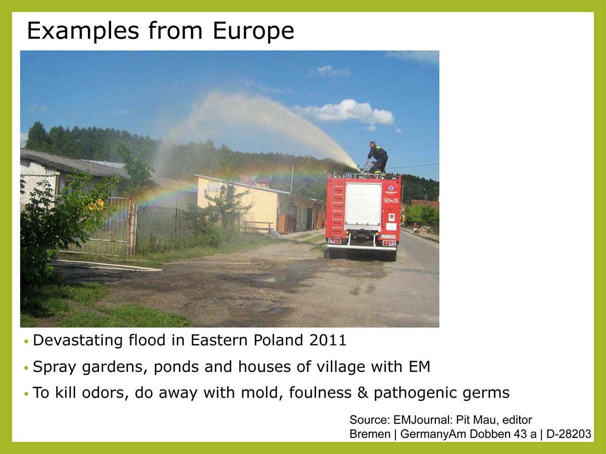 In Poland Activated EM Sprayed Municipally for Post-Flood Mold In Poland Activated EM Sprayed Municipally for Post-Flood Mold