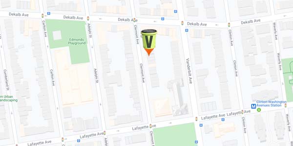 Compost Pickup on Clermont Avenue Between Dekalb Avenue and Lafayette Avenue, Brooklyn, NY 11205 Map