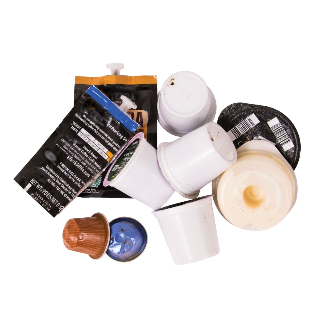 Coffee Capsules a pile of Coffee Capsules that can be recycled