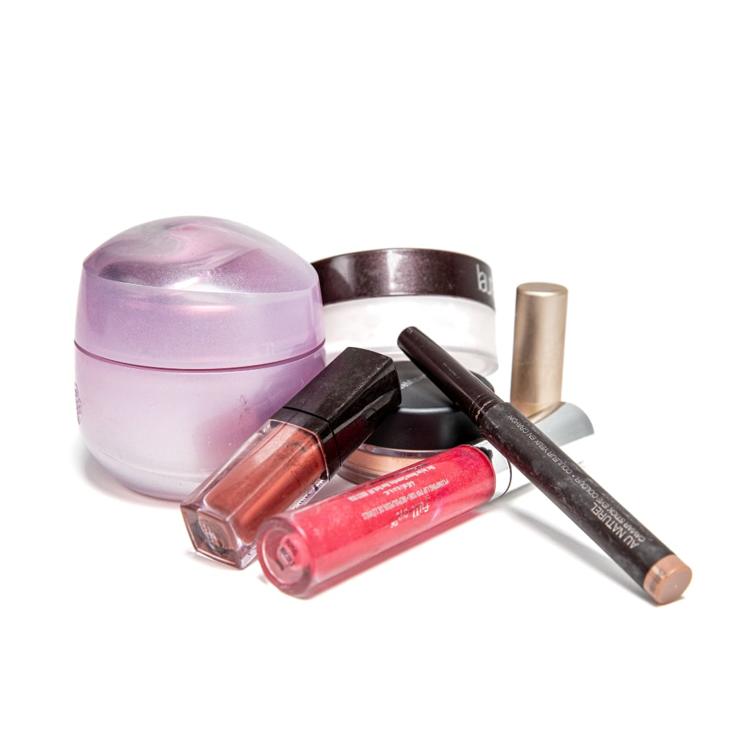 Cosmetics Packaging a pile of Cosmetics Packaging that can be recycled